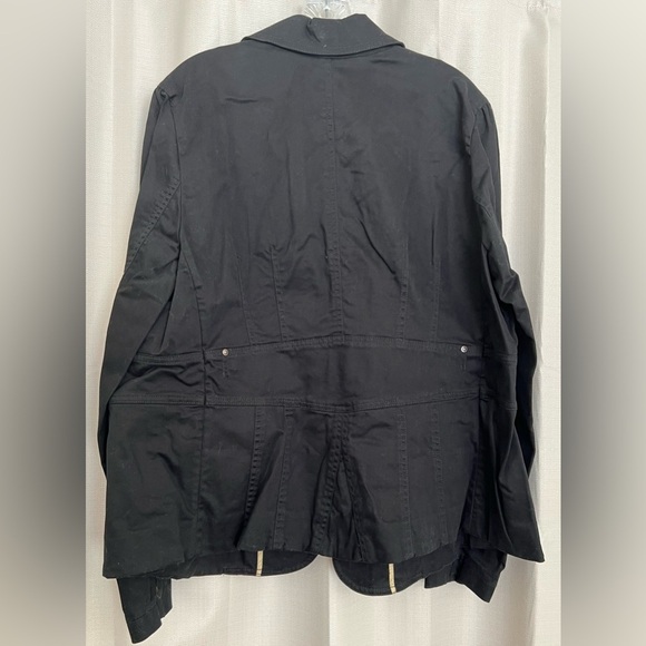 Venezia Black Utility Blazer Jacket Plus Size 18/20 - Picture 3 of 4